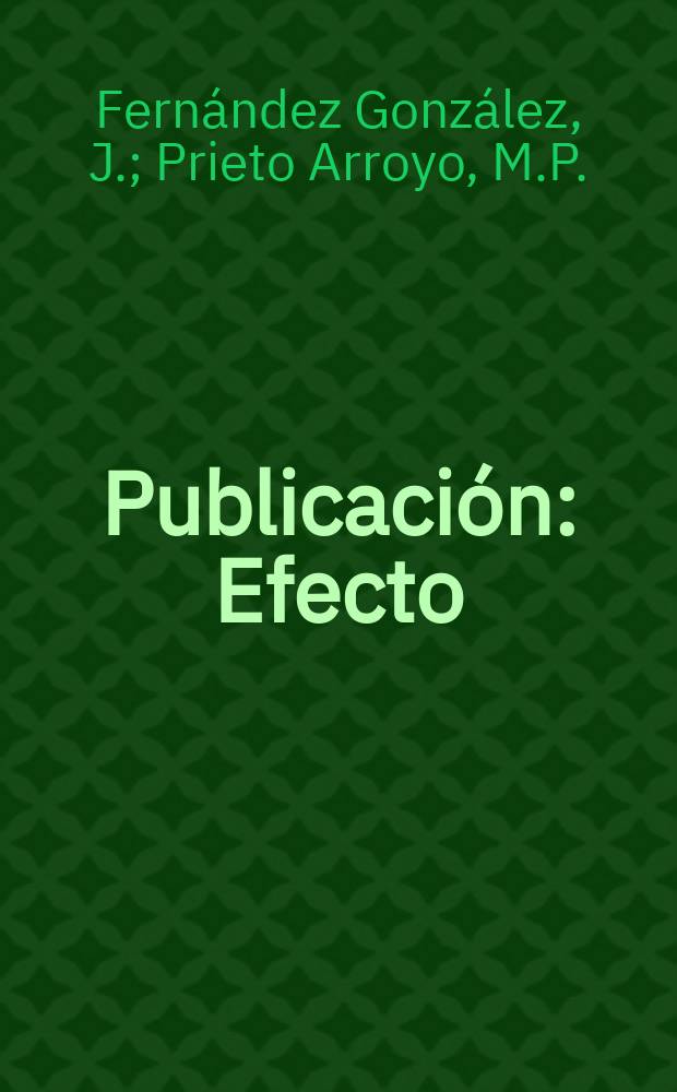 [Publicación] : Efecto