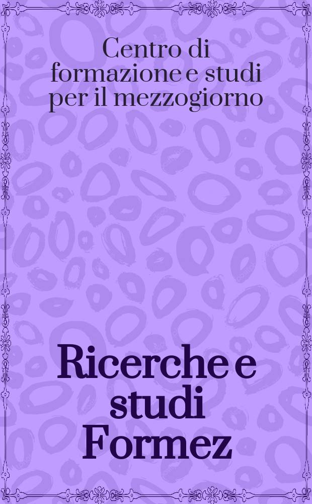 Ricerche e studi Formez