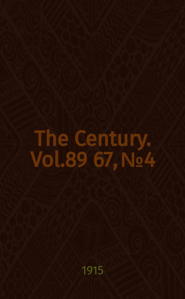 The Century. Vol.89[67], №4
