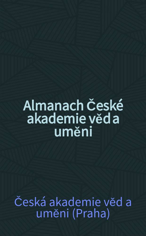 Almanach České akademie věd a uměni