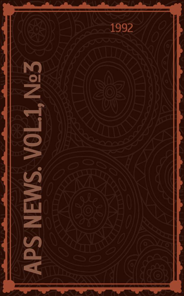 APS news. Vol.1, №3