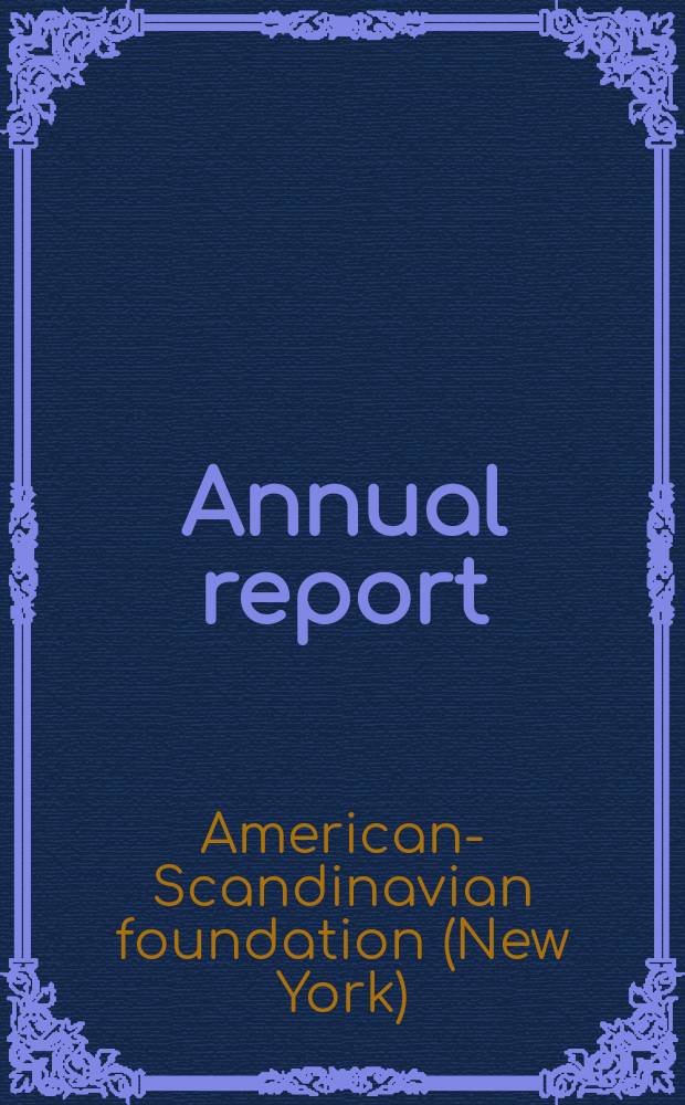 ... Annual report