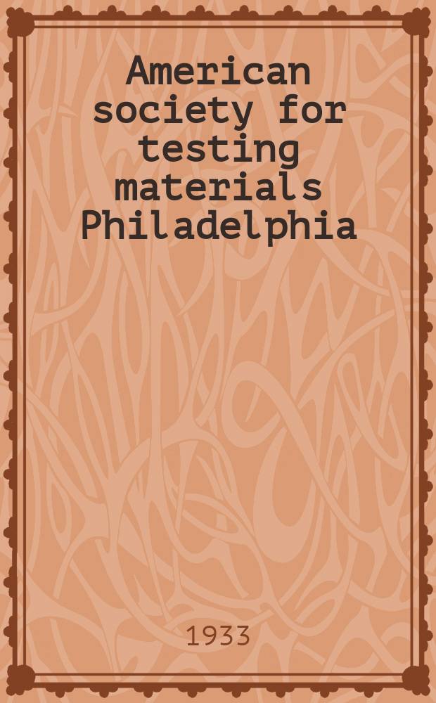 American society for testing materials Philadelphia : Year book