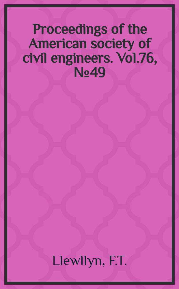 Proceedings of the American society of civil engineers. Vol.76, №49 : Large hyperbolic functions computed by fission