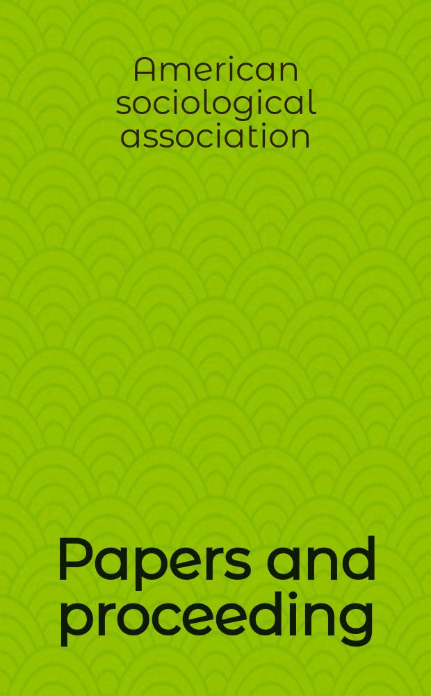 Papers and proceeding