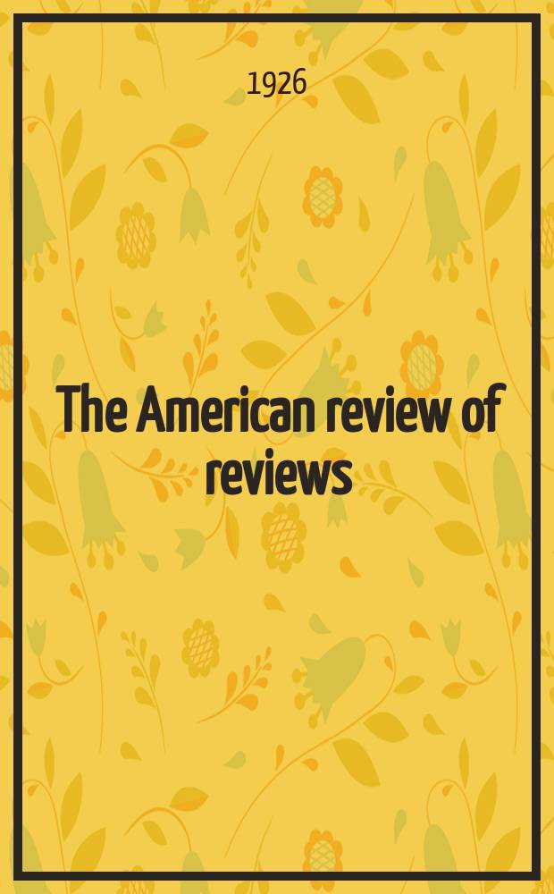The American review of reviews