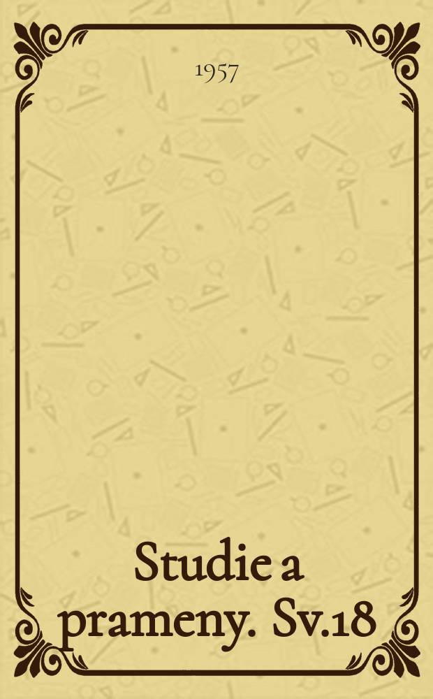 Studie a prameny. Sv.18 : Klič zvířený ČSR