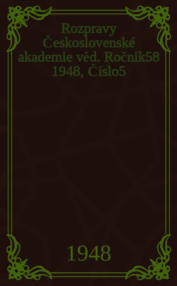 Rozpravy Československé akademie věd. Ročnik58 1948, Čislo5 : Studie o rodu Barrandia McCoy (Trilohitae)