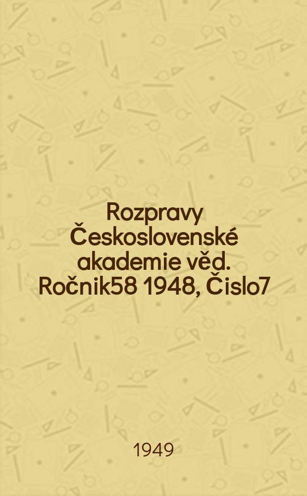 Rozpravy Československé akademie věd. Ročnik58 1948, Čislo7 : Odraz světla naskle s přirozenou průhlednou nehomogenní povrchovou vrstvou