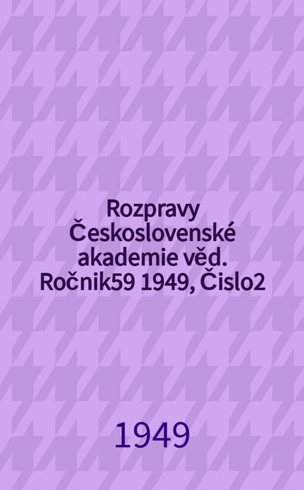 Rozpravy Československ&eacute; akademie věd. Ročnik59 1949, Čislo2 : Histogenesa epitheli&aacute;ln&iacute;ho slepen&iacute; v&iacute;ček očn&iacute;ch u lidsk&yacute;ch embry&iacute;
