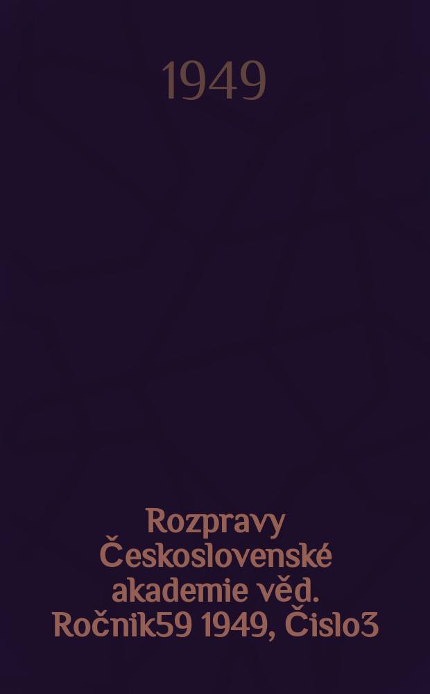 Rozpravy Československé akademie věd. Ročnik59 1949, Čislo3 : Neeuklidovská geometrie