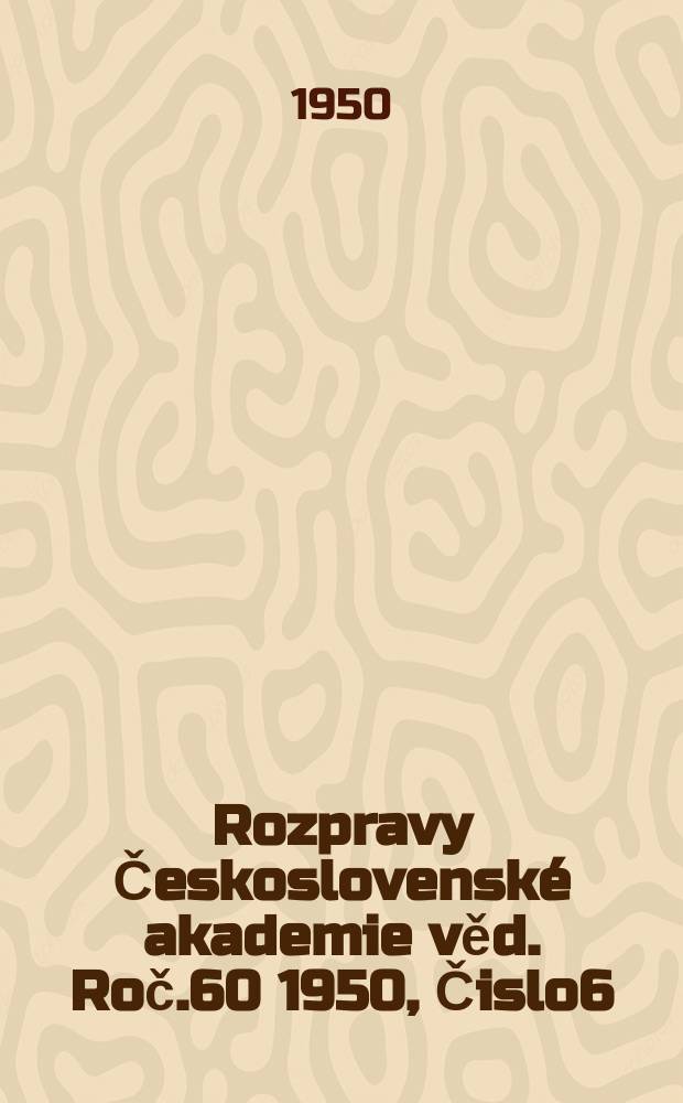 Rozpravy Československé akademie věd. Roč.60 1950, Čislo6 : Studie přízemních vzdušných proudů na Harrachovsko v Krkonoších pod re, vlajkových stromů