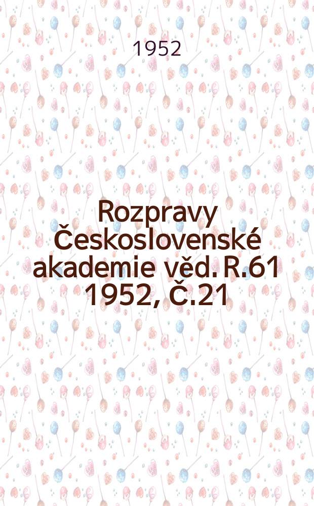 Rozpravy Československé akademie věd. R.61 1952, Č.21 : Význam lipidů pro přípravu krevního barviva a jeho derivátů