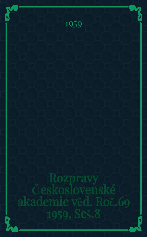 Rozpravy Československé akademie věd. Roč.69 1959, Seš.8 : Die Böden des Süd- Kaldidalur- Gebiets auf Südwest-Island und ihre Vegetationsbeziehungen