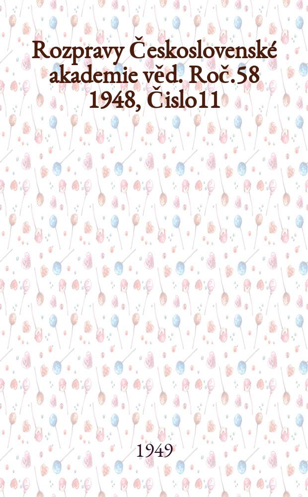 Rozpravy Československé akademie věd. Roč.58 1948, Čislo11 : Příspěvek k theorii celých čísel a jednojednožnačného zobrazeni