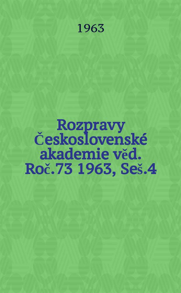 Rozpravy Československé akademie věd. Roč.73 1963, Seš.4 : Petrografické složení a geneze železných rud v oblastí Březiny