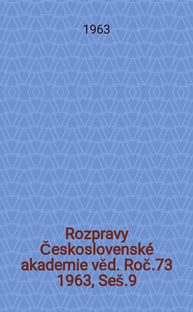 Rozpravy Československé akademie věd. Roč.73 1963, Seš.9 : Fytostratigrafie moravskoslezského karbonu