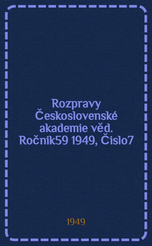 Rozpravy Československé akademie věd. Ročnik59 1949, Čislo7 : Mladý lidský zárodek Pha I s hlavovým výběžkem 0,090 mm. dlouhým