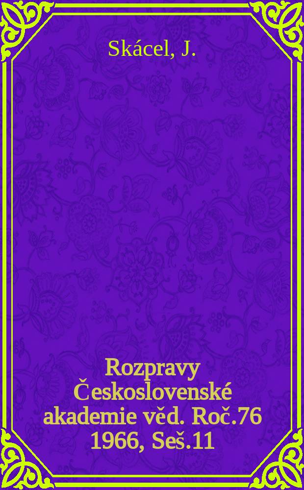 Rozpravy Československé akademie věd. Roč.76 1966, Seš.11 : Železorudná ložiska moravsko-slezského devonu