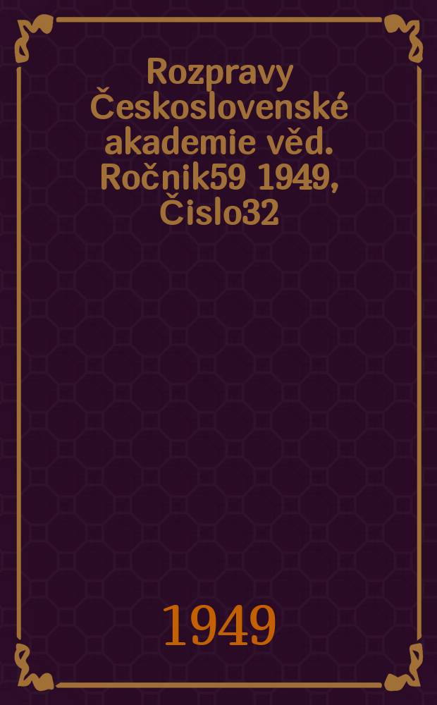 Rozpravy Československé akademie věd. Ročnik59 1949, Čislo32 : Lorentzova obecná transformace Diracovy vlnové funkce