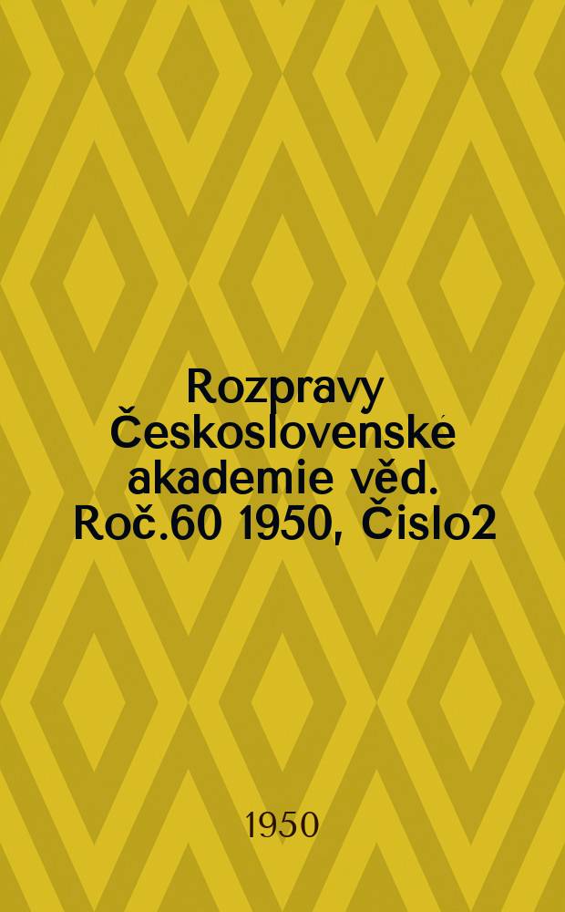 Rozpravy Československé akademie věd. Roč.60 1950, Čislo2 : Extrakce páleného dolomitu