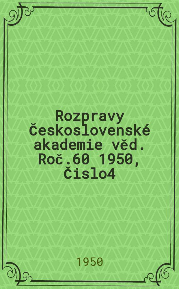 Rozpravy Československé akademie věd. Roč.60 1950, Čislo4 : Sklon kvirosám, polyploidiim, a schopnost tvorby alkaloidů