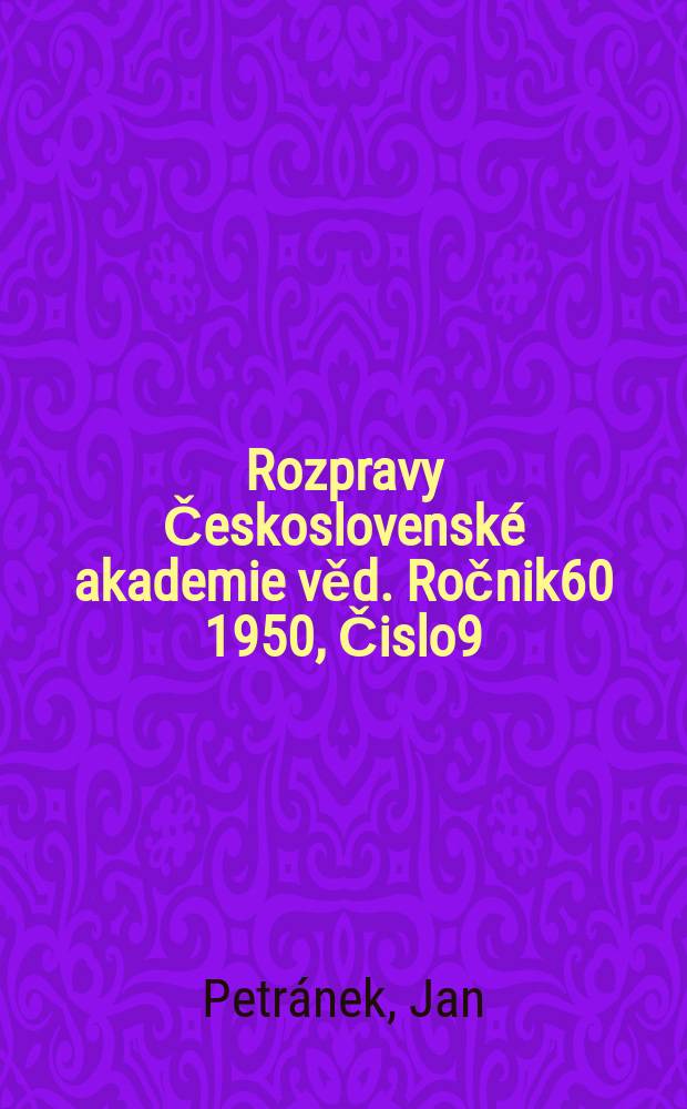 Rozpravy Československé akademie věd. Ročnik60 1950, Čislo9 : Mikroskopické složení bránických vápenců v pražském okolí