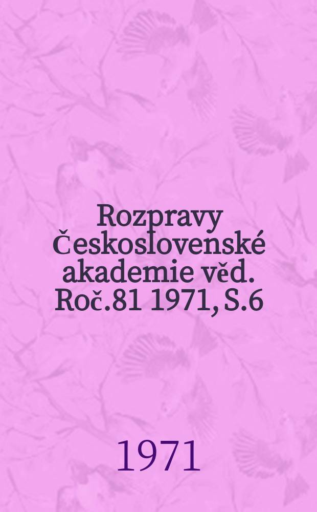 Rozpravy Československé akademie věd. Roč.81 1971, S.6 : Tectonic styles of the homelands of superficial nappes