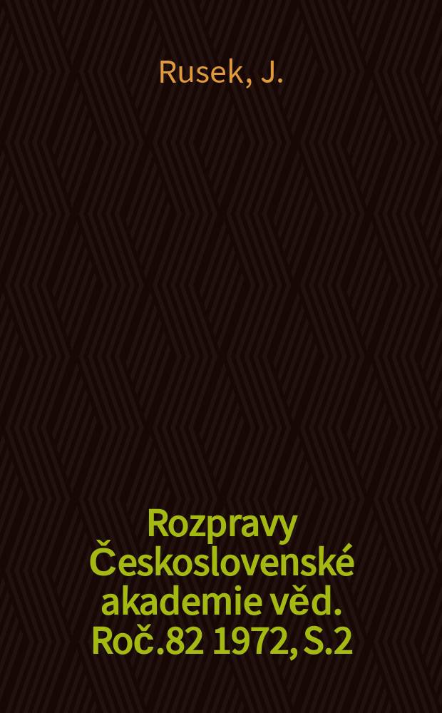 Rozpravy Československé akademie věd. Roč.82 1972, S.2 : Die mitteleuropäischen Agriotes- ....