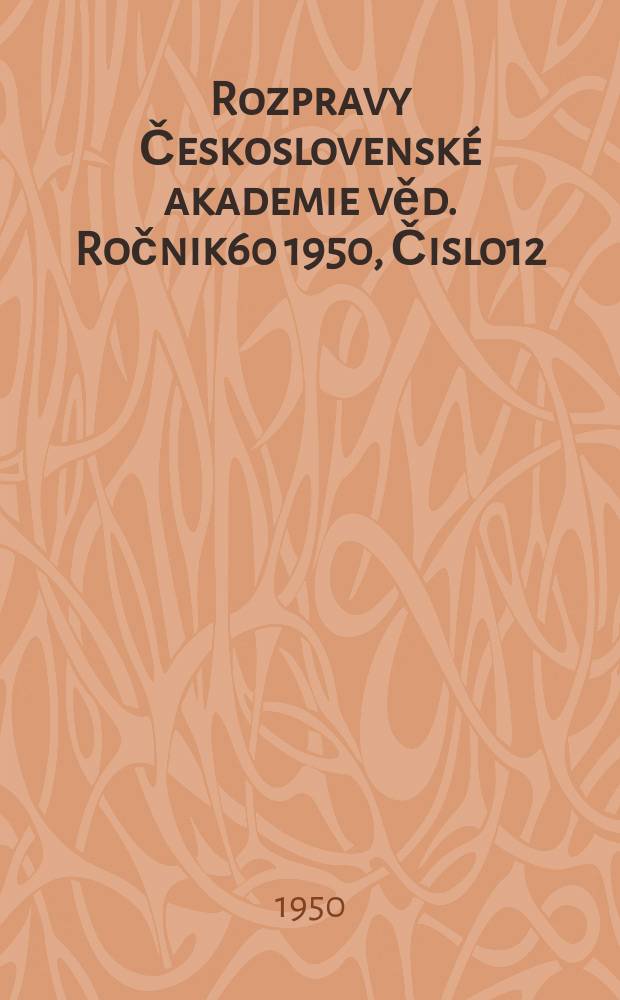 Rozpravy Československé akademie věd. Ročnik60 1950, Čislo12 : Poznámka k vlastni Lorent-ově transformaci Diracových rovnic