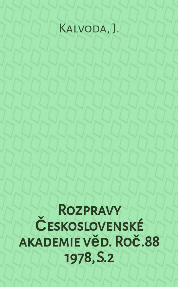 Rozpravy Československé akademie věd. Roč.88 1978, S.2 : Genesis of the Mount Everest (Sagarmatha)