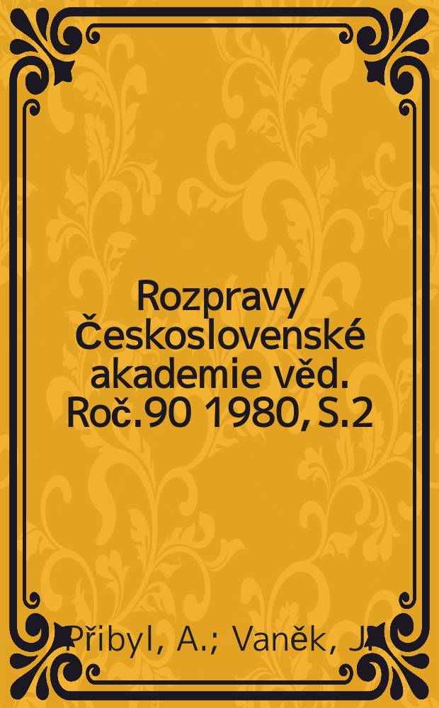 Rozpravy Československé akademie věd. Roč.90 1980, S.2 : Ordovician trilobites ...