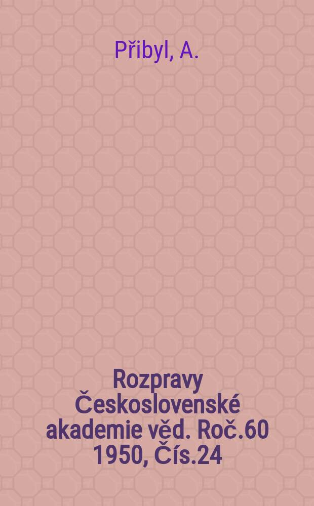 Rozpravy Československé akademie věd. Roč.60 1950, Čís.24 : O moravskoslezských karbonských trilobitech
