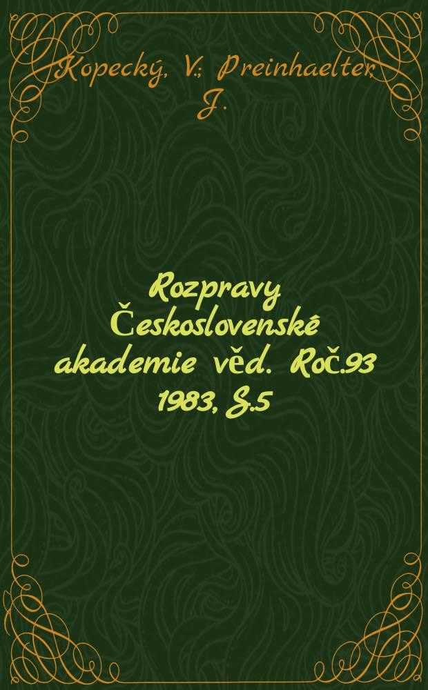 Rozpravy Československé akademie věd. Roč.93 1983, S.5 : Linear mode conversion ...