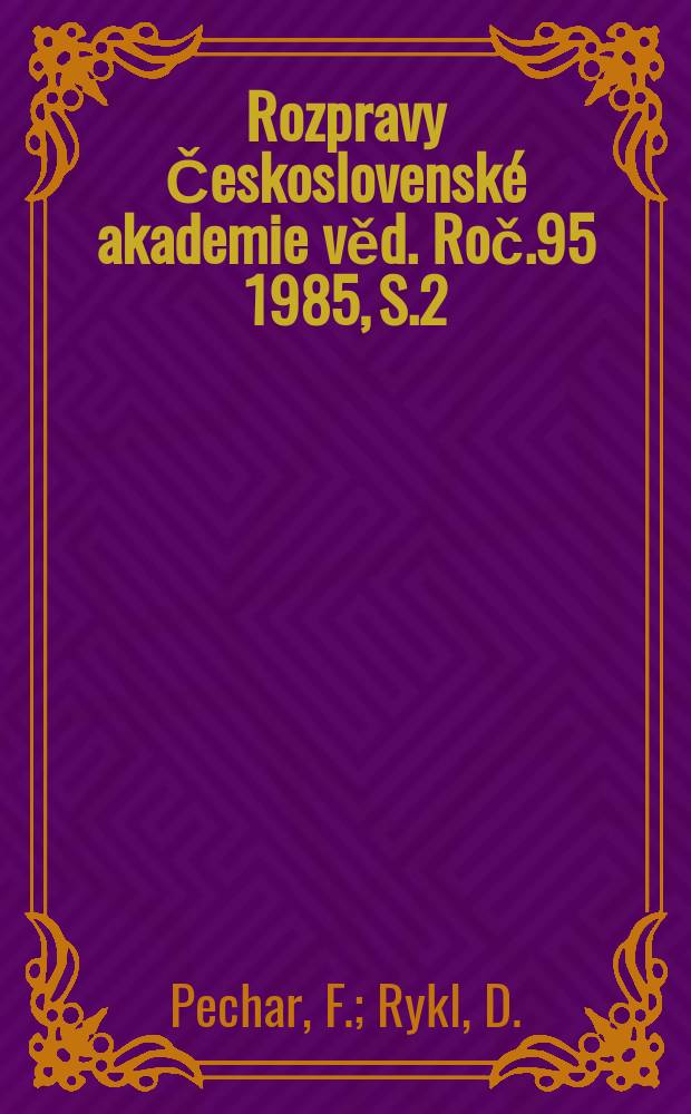 Rozpravy Československé akademie věd. Roč.95 1985, S.2 : Infrared spectra of natural ...