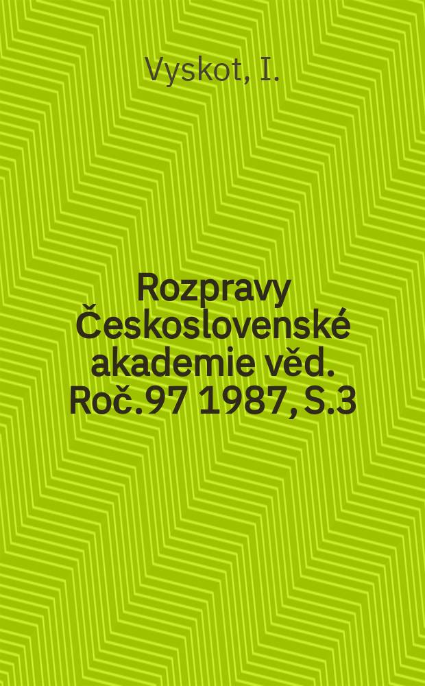 Rozpravy Československé akademie věd. Roč.97 1987, S.3 : Tree spacing in the functional ...