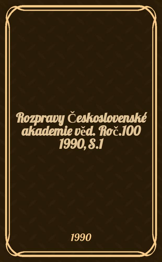 Rozpravy Československé akademie věd. Roč.100 1990, S.1 : Secondary uranium