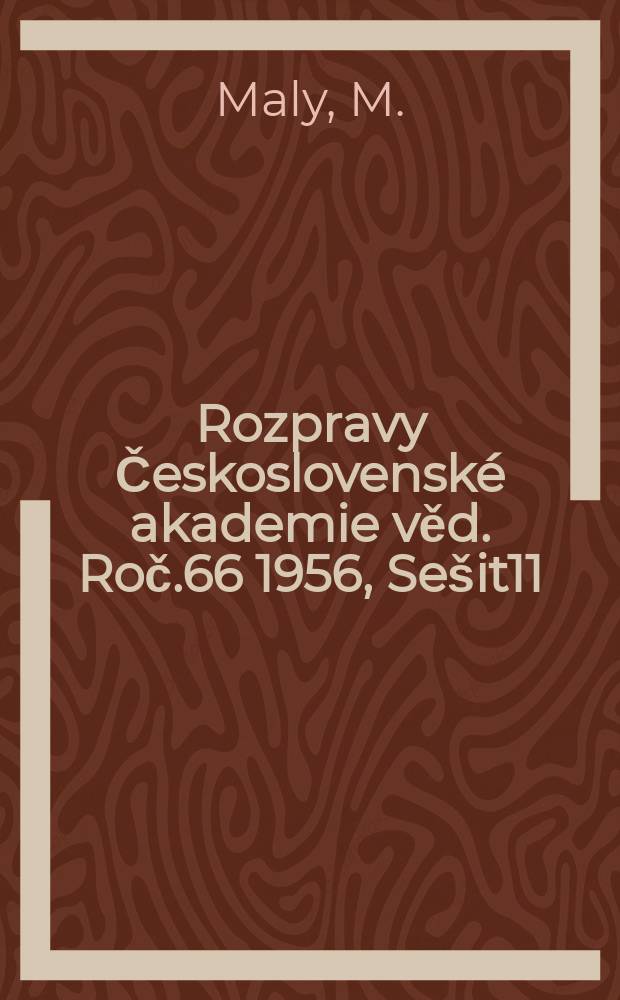 Rozpravy Československé akademie věd. Roč.66 1956, Sešit11 : Analytické řešeni tripletu a jeho modifikaci