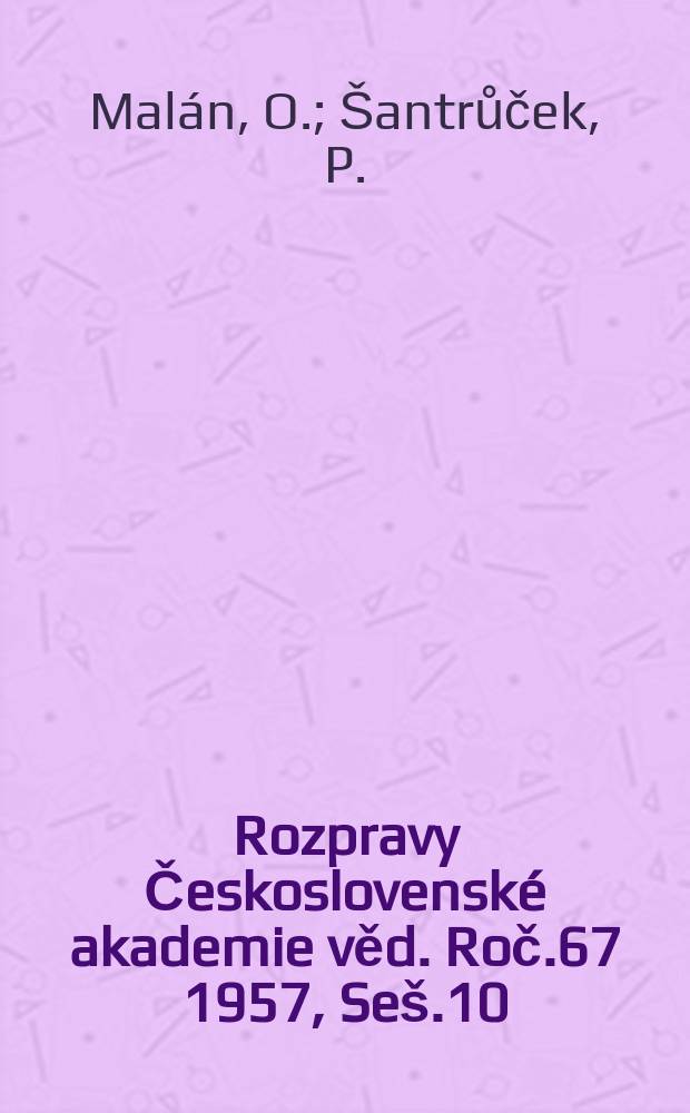 Rozpravy Československé akademie věd. Roč.67 1957, Seš.10 : Studie o petrografii karvinských slojí č 33, 32 a 31 v ostravskokarvinském kamenouhelném revíru. Fosilní zvětrávaní permského povrchu na Černokostelecku