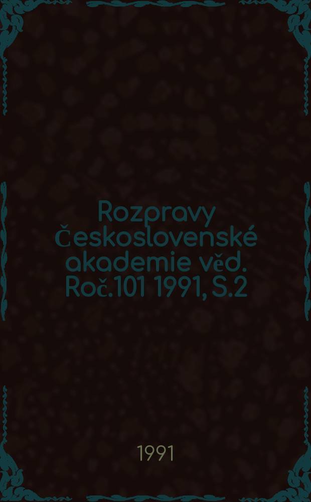 Rozpravy Československé akademie věd. Roč.101 1991, S.2 : Directed selection of ...