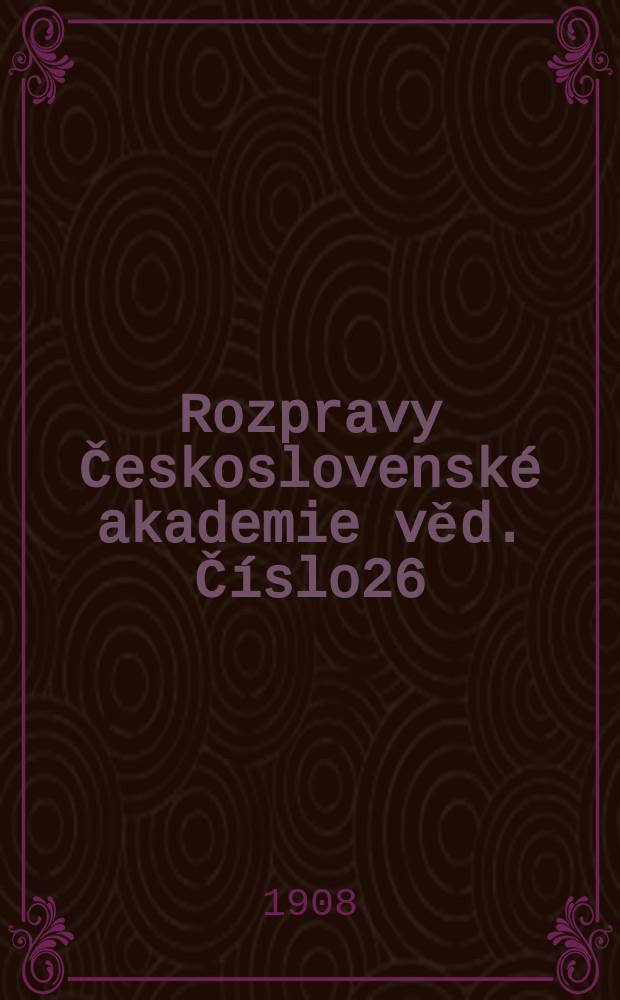 Rozpravy Československé akademie věd. Číslo26 : Popisa rozbor nářečí středobečevského