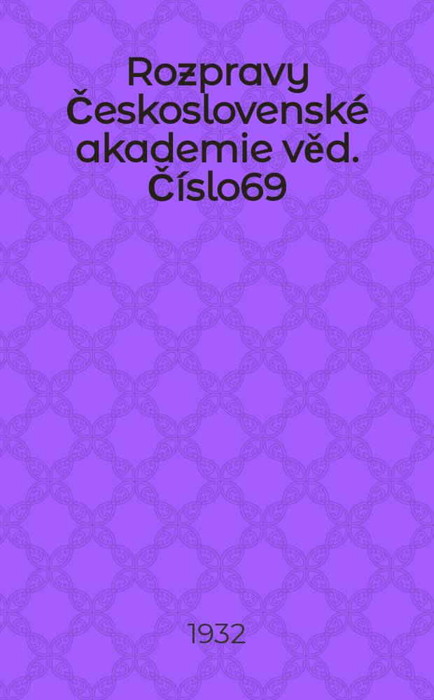 Rozpravy Československé akademie věd. Číslo69 : Popis a rozbor lidové mluvy