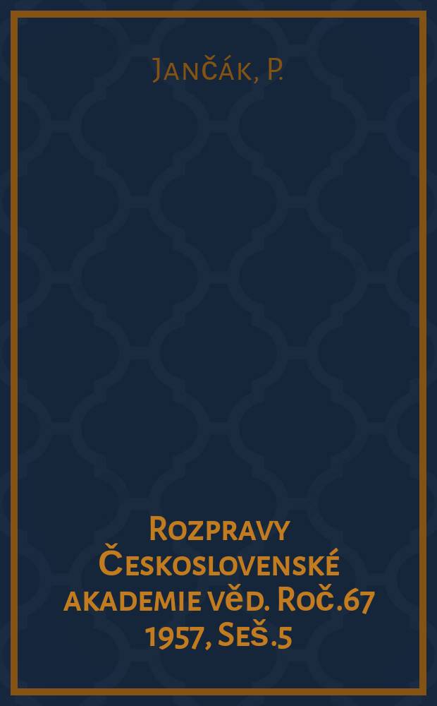 Rozpravy Československé akademie věd. Roč.67 1957, Seš.5 : Zvuková stránka českého pozdravu