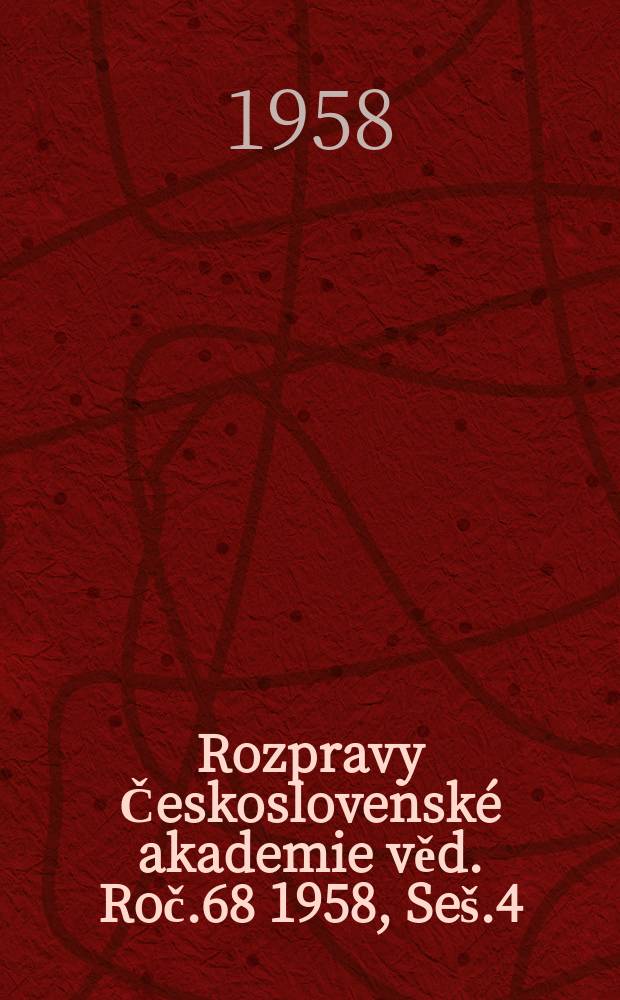 Rozpravy Československé akademie věd. Roč.68 1958, Seš.4 : Vznik hospodárských zmlúv