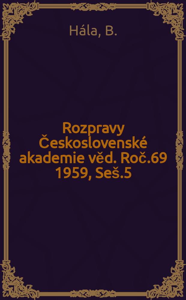 Rozpravy Československé akademie věd. Roč.69 1959, Seš.5 : English vowels in phonetic pictures