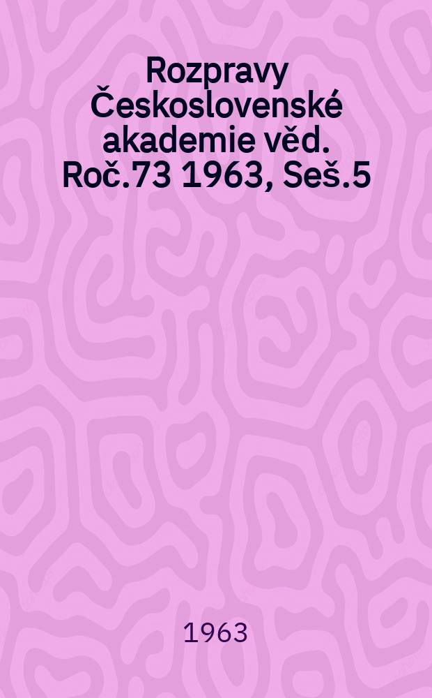Rozpravy Československé akademie věd. Roč.73 1963, Seš.5 : Práva příbuzné právam autorským