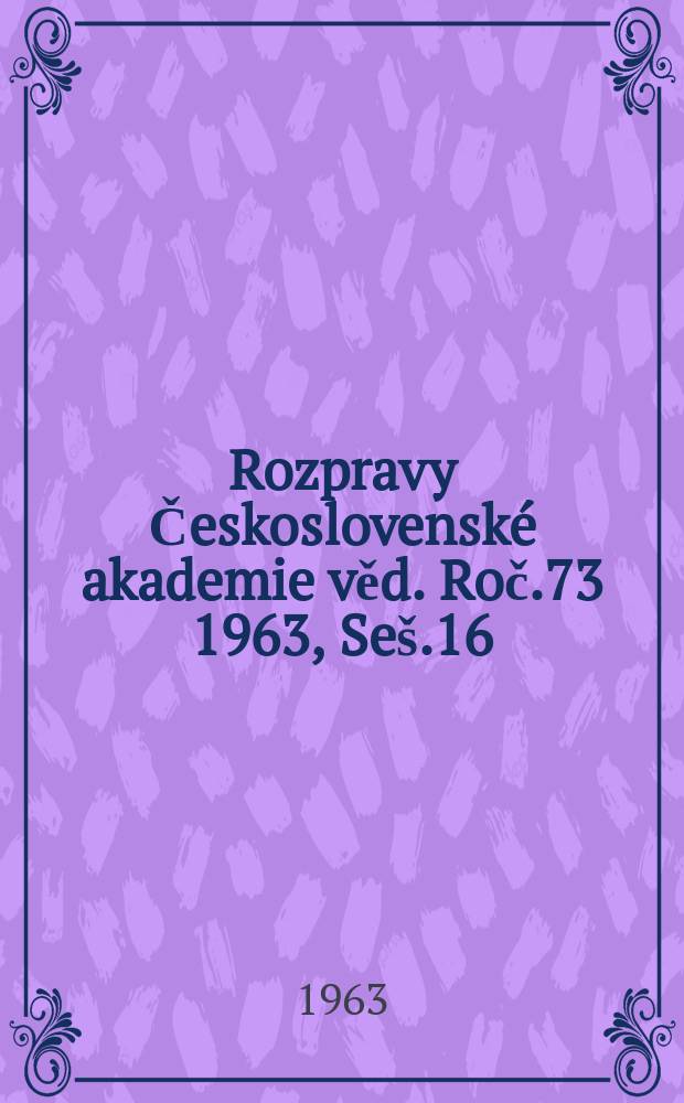 Rozpravy Československé akademie věd. Roč.73 1963, Seš.16 : Právní úprava záhumenkového hospodářství