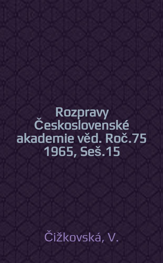 Rozpravy Československé akademie věd. Roč.75 1965, Seš.15 : Občanskoprávní vztahy při družstevní bytové výstavbě