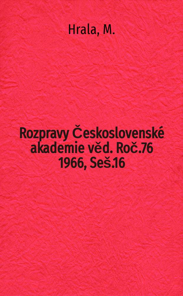 Rozpravy Československé akademie věd. Roč.76 1966, Seš.16 : Sovětská satirická próza