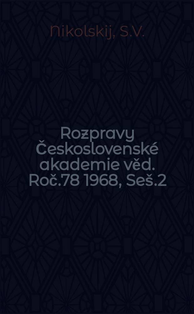 Rozpravy Československé akademie věd. Roč.78 1968, Seš.2 : Myšlenka a obraz ve Wolkrově poesii z let 1920-1921